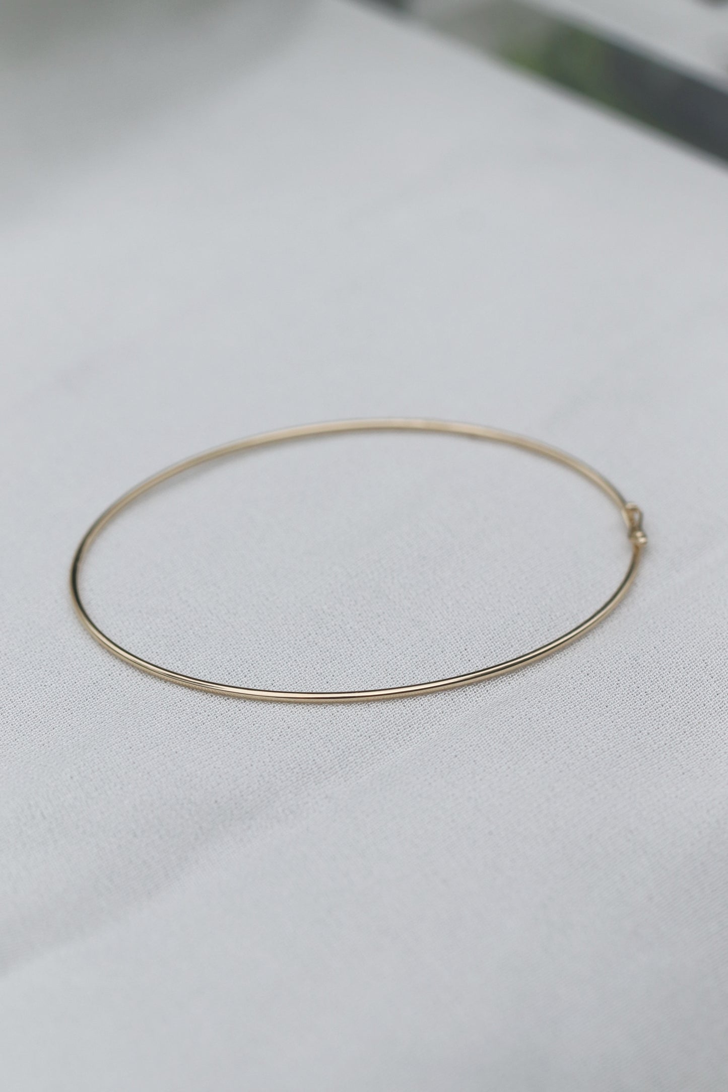 Super thin 14k solid gold bangle