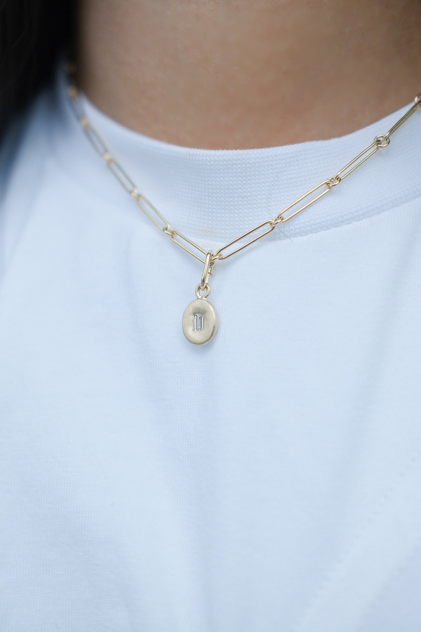 Baguette link chain ( Handmade )
