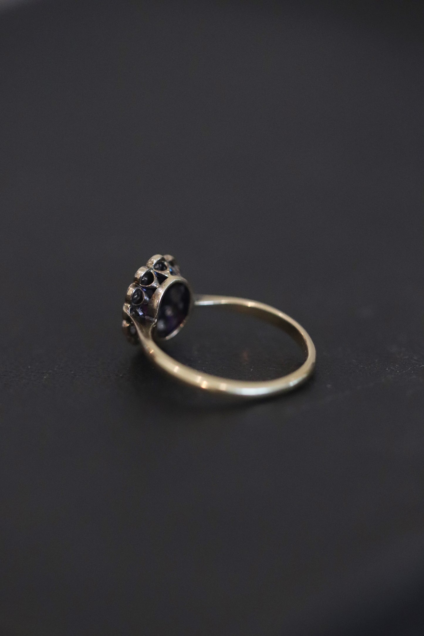 Edwardian ring red ruby diamond antique jewellery gemstone