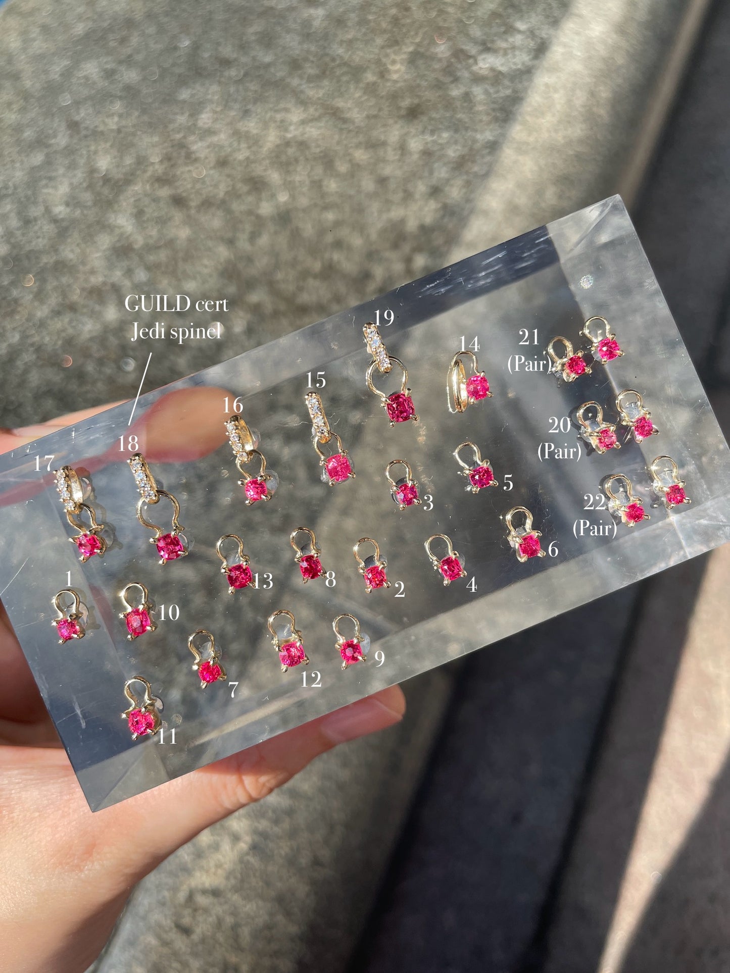 Red/Pink(Jedi) Spinel charms