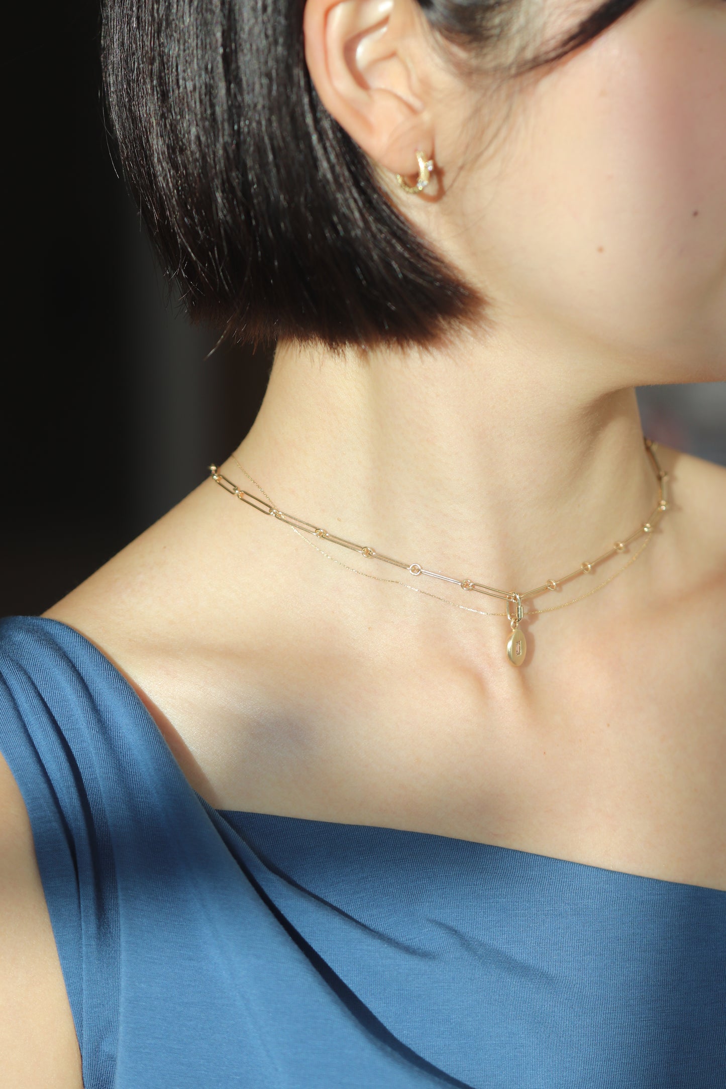 Baguette link chain ( Handmade )