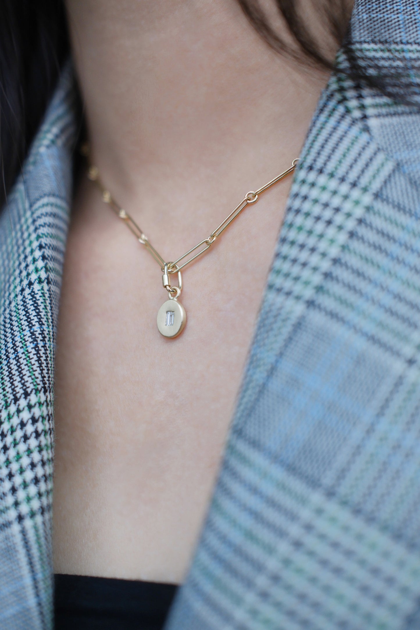Baguette link chain ( Handmade )