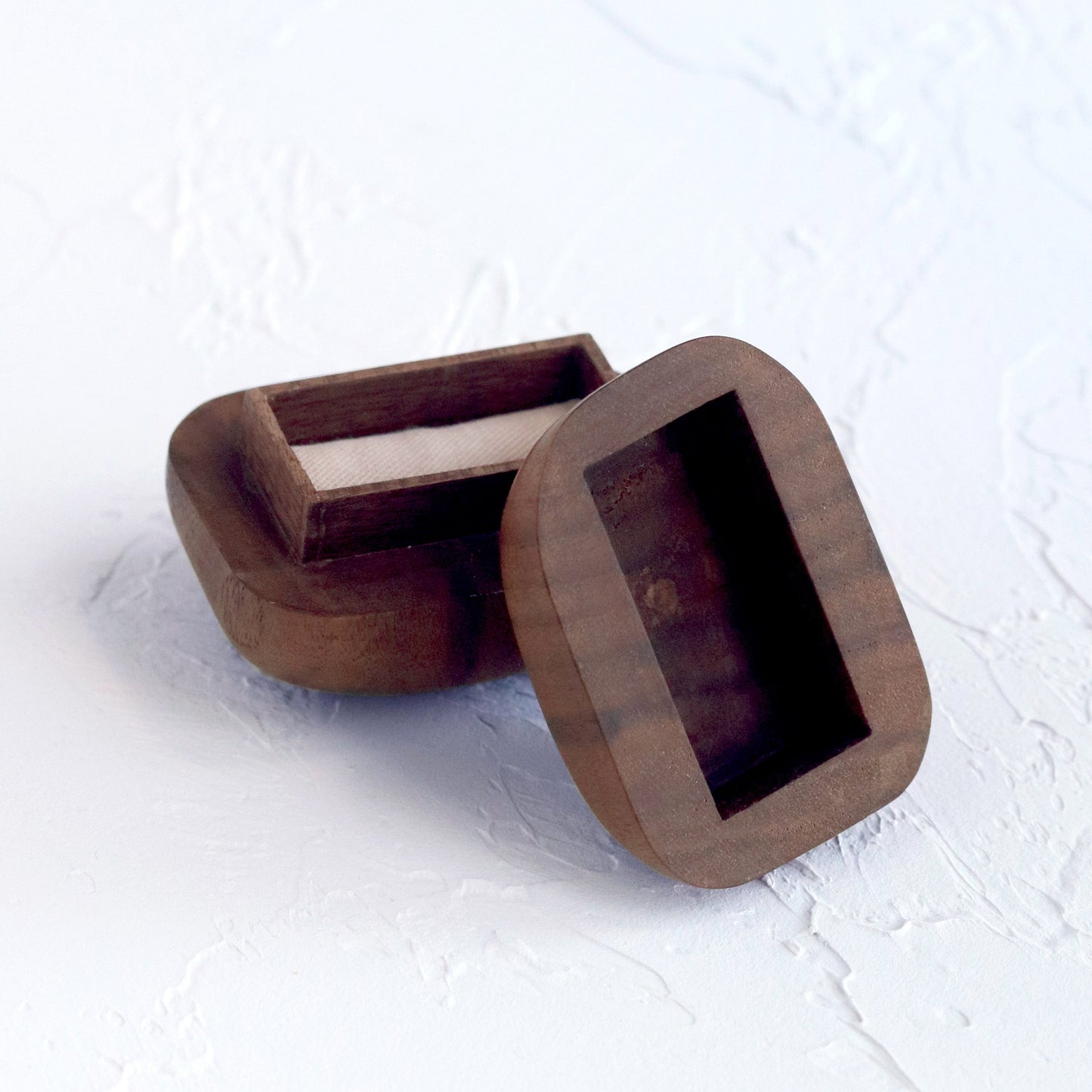 Handcrafted Solid Wooden Ring Box WB-02 ( Walnut Wood ) Cabinet of curiosity