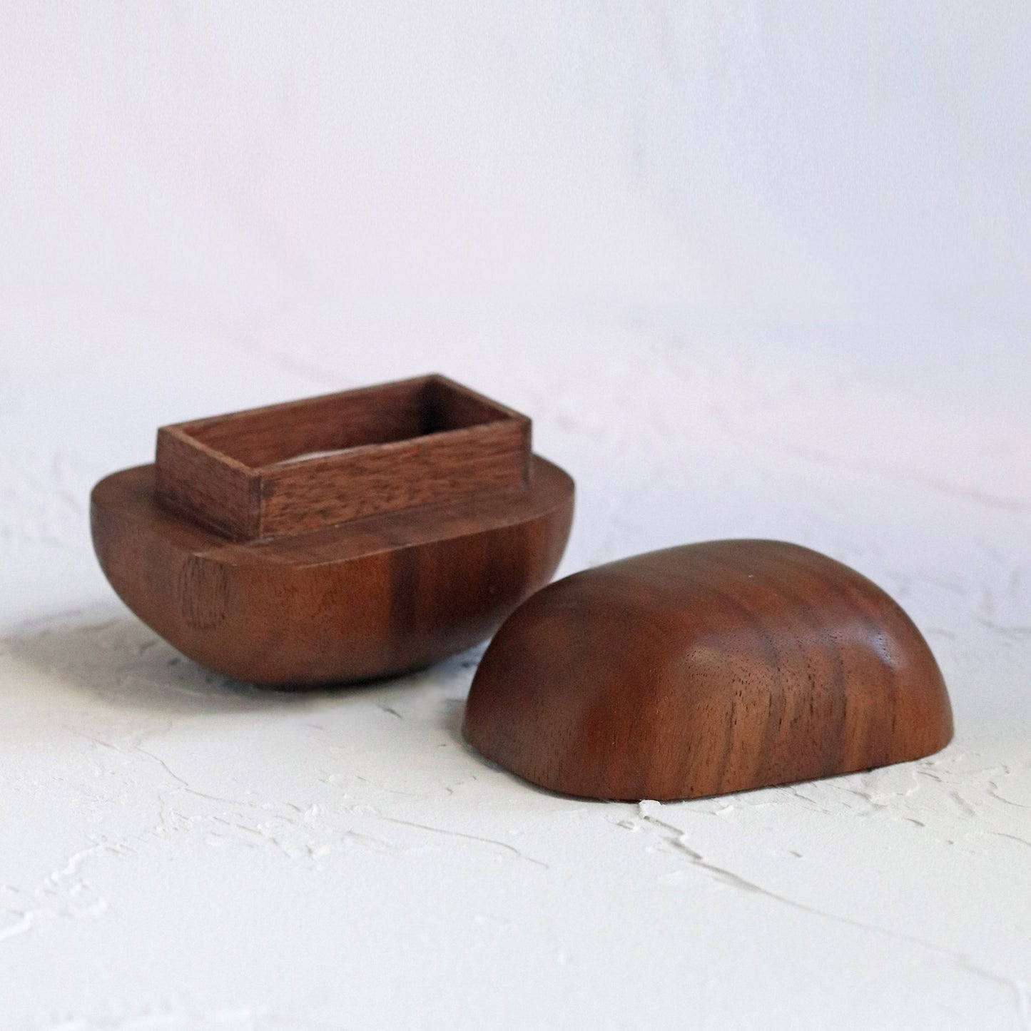 Handcrafted Solid Wooden Ring Box WB-02 ( Walnut Wood ) Cabinet of curiosity