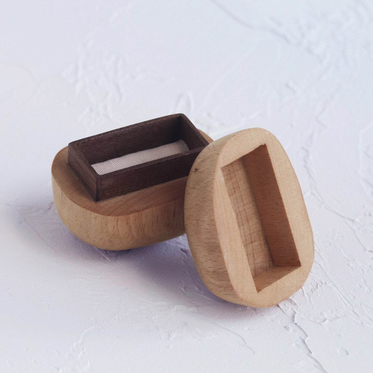 Handcrafted Solid Wooden Ring Box WB-03 ( Oak Wood ) Cabinet of curiosity