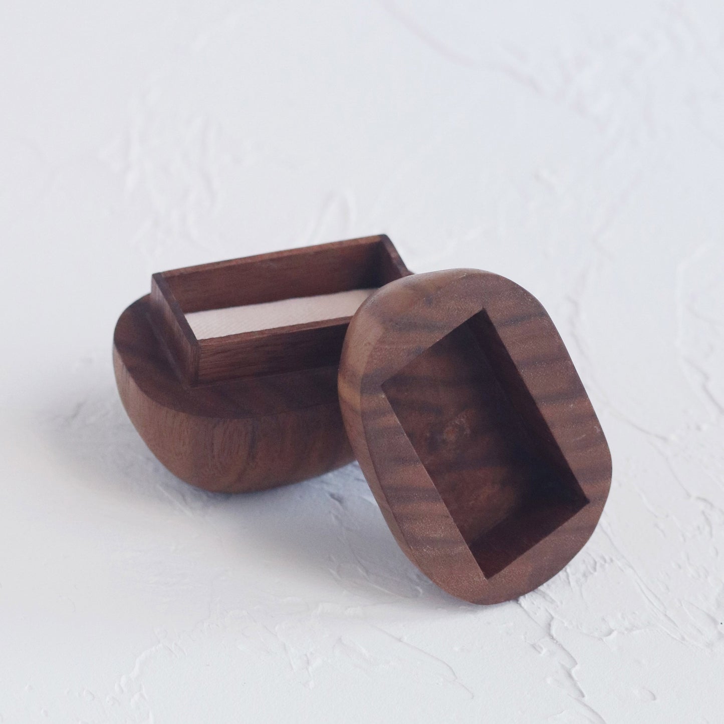 Handcrafted Solid Wooden Ring Box WB-04 ( Walnut Wood ) Cabinet of curiosity
