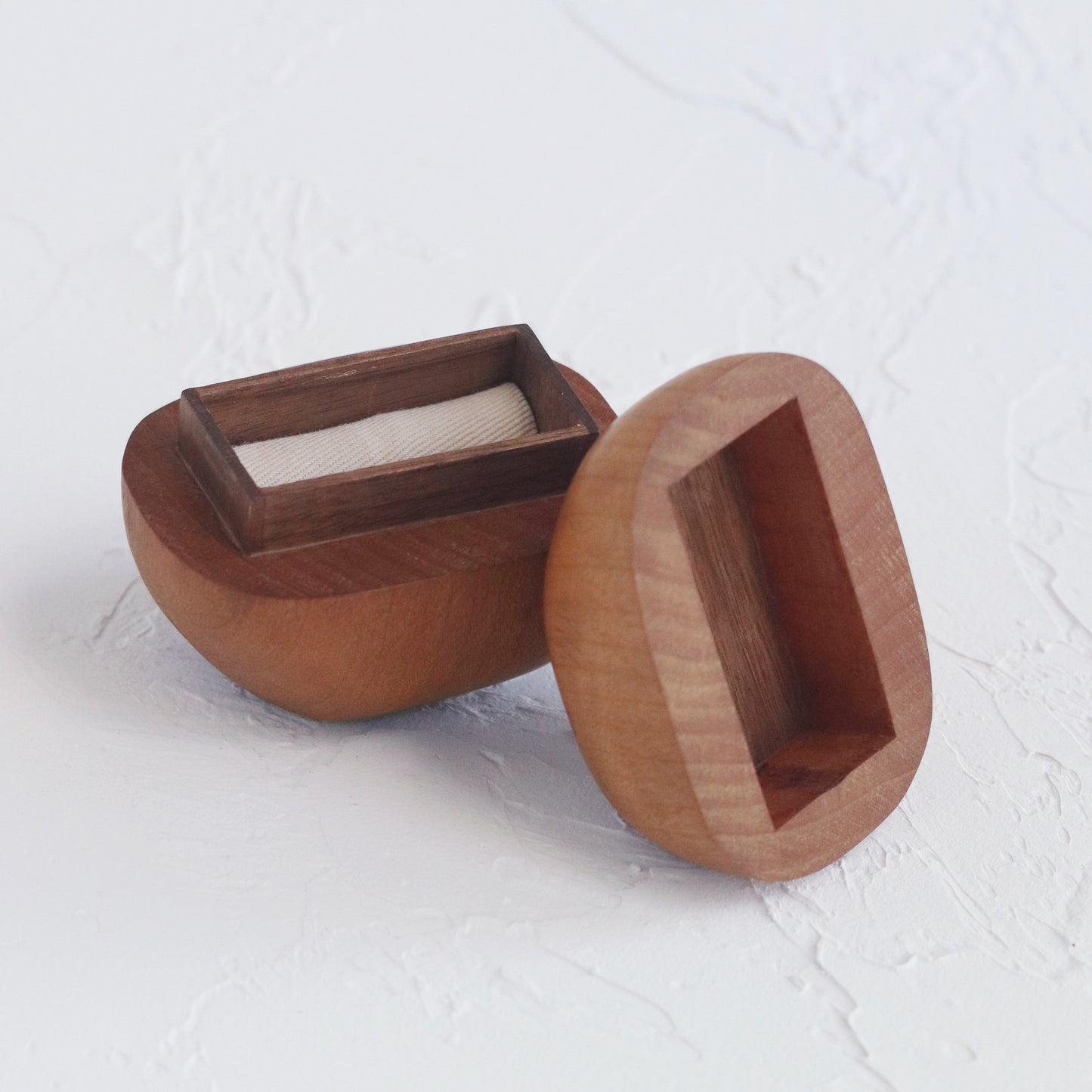 Handcrafted Solid wooden Ring Box WB-05 ( Cherry Wood ) Cabinet of curiosity