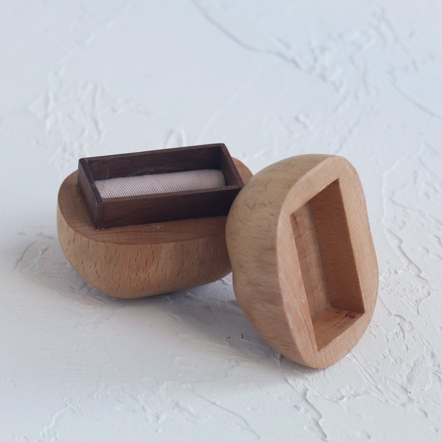 Handcrafted Solid Wooden Ring Box WB-07 ( Oak Wood ) Cabinet of curiosity