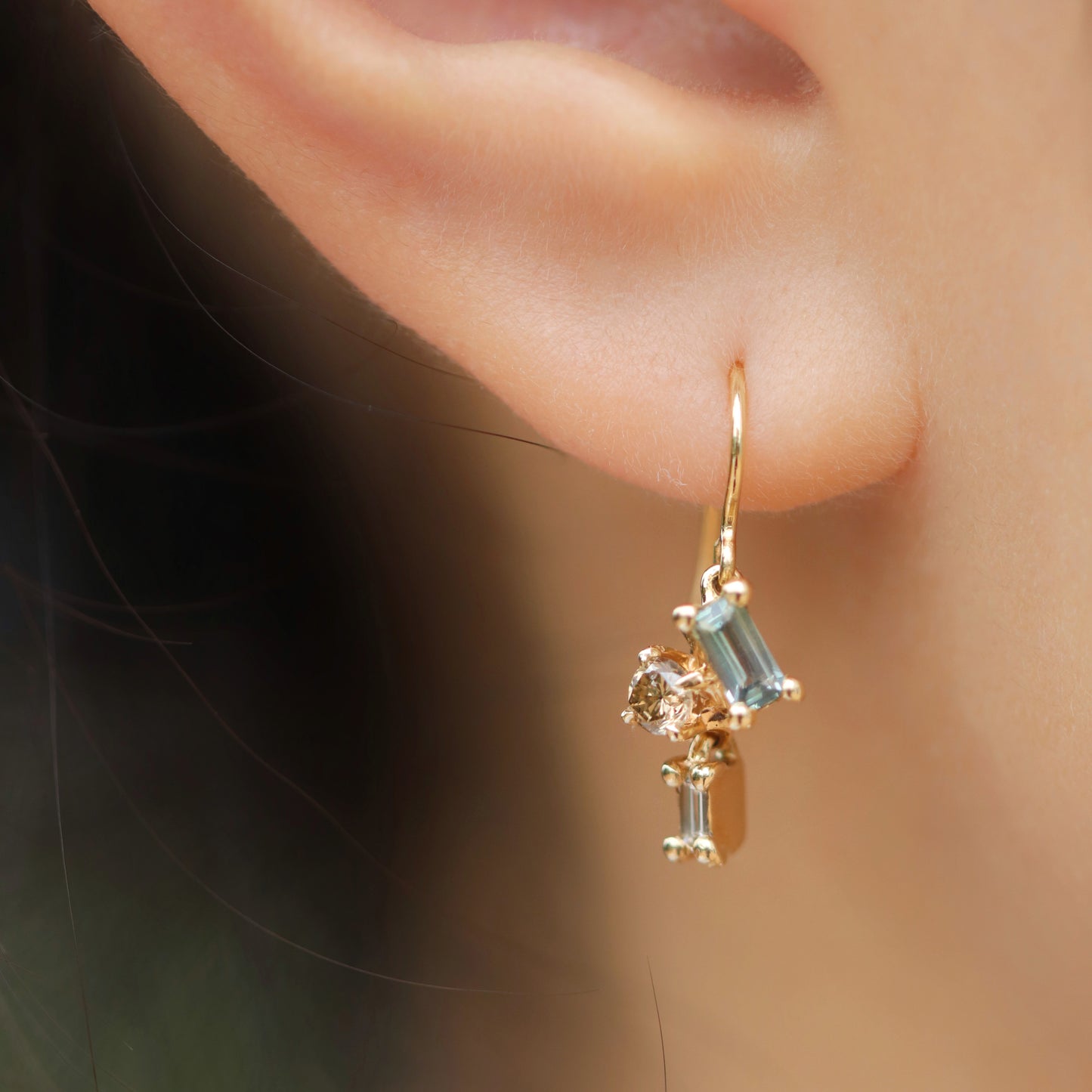 Dangling Orchard Earrings (Sapphire)