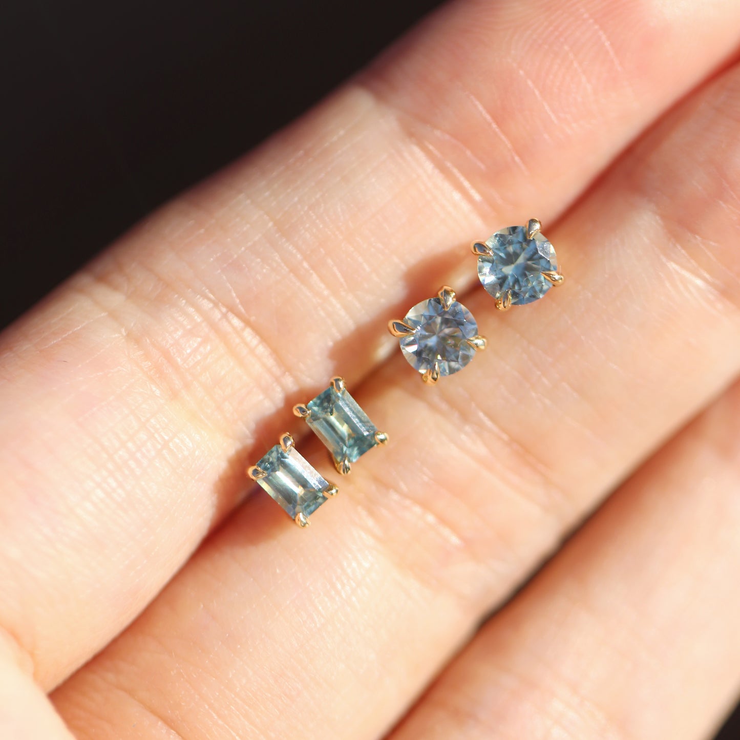 Stud Earrings (Tourmaline)