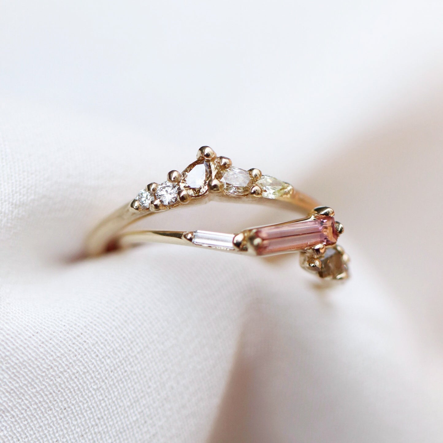 Ring Brown Diamond Stackable Ring Cabinetofcuriosityjewellery