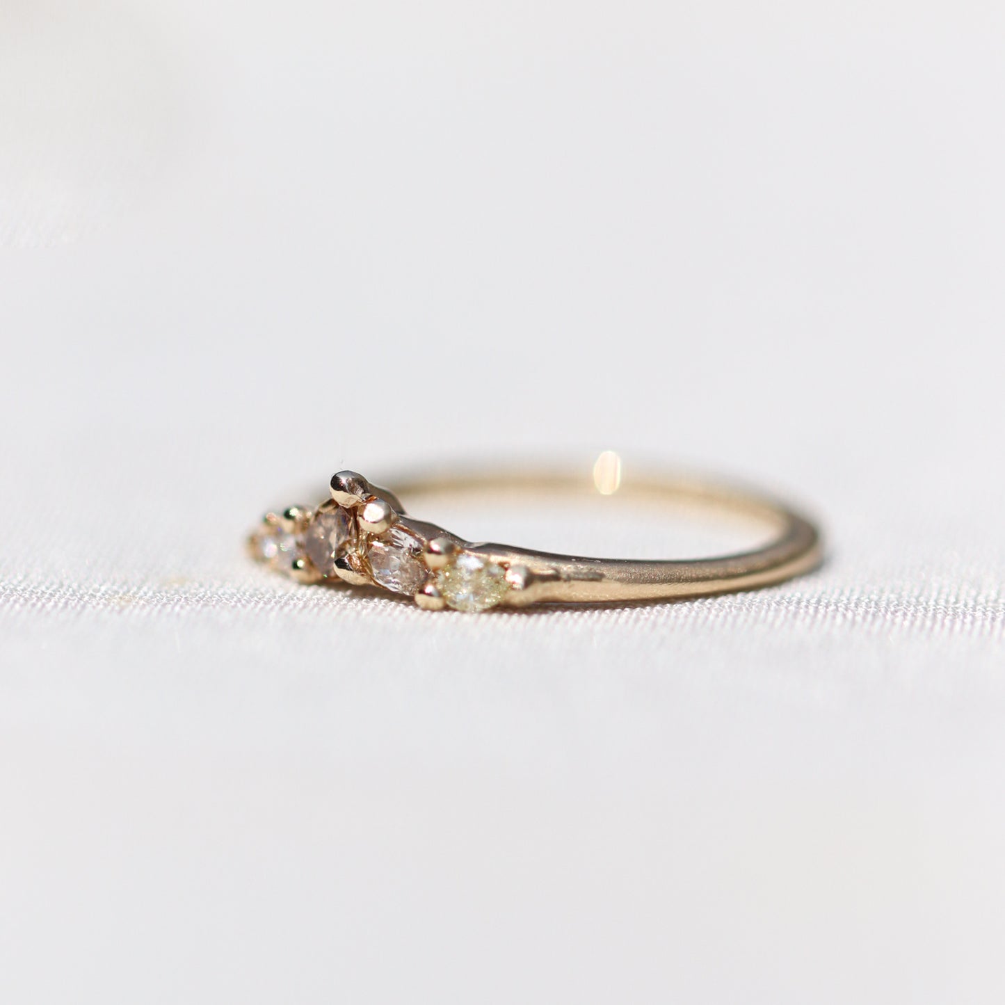 Ring Brown Diamond Stackable Ring Cabinetofcuriosityjewellery