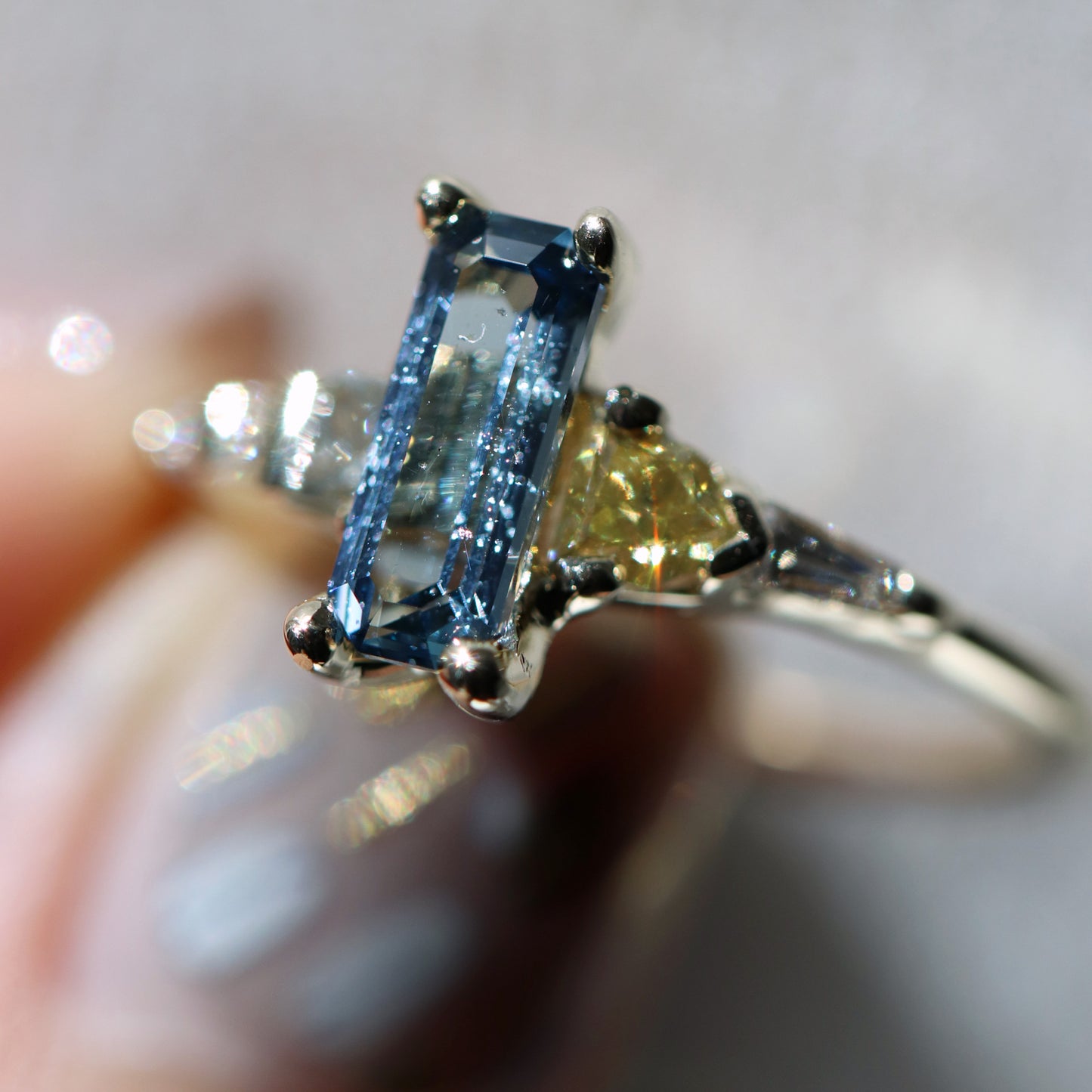 Ring Umba Sapphire Fancy diamond ring Cabinetofcuriosityjewellery