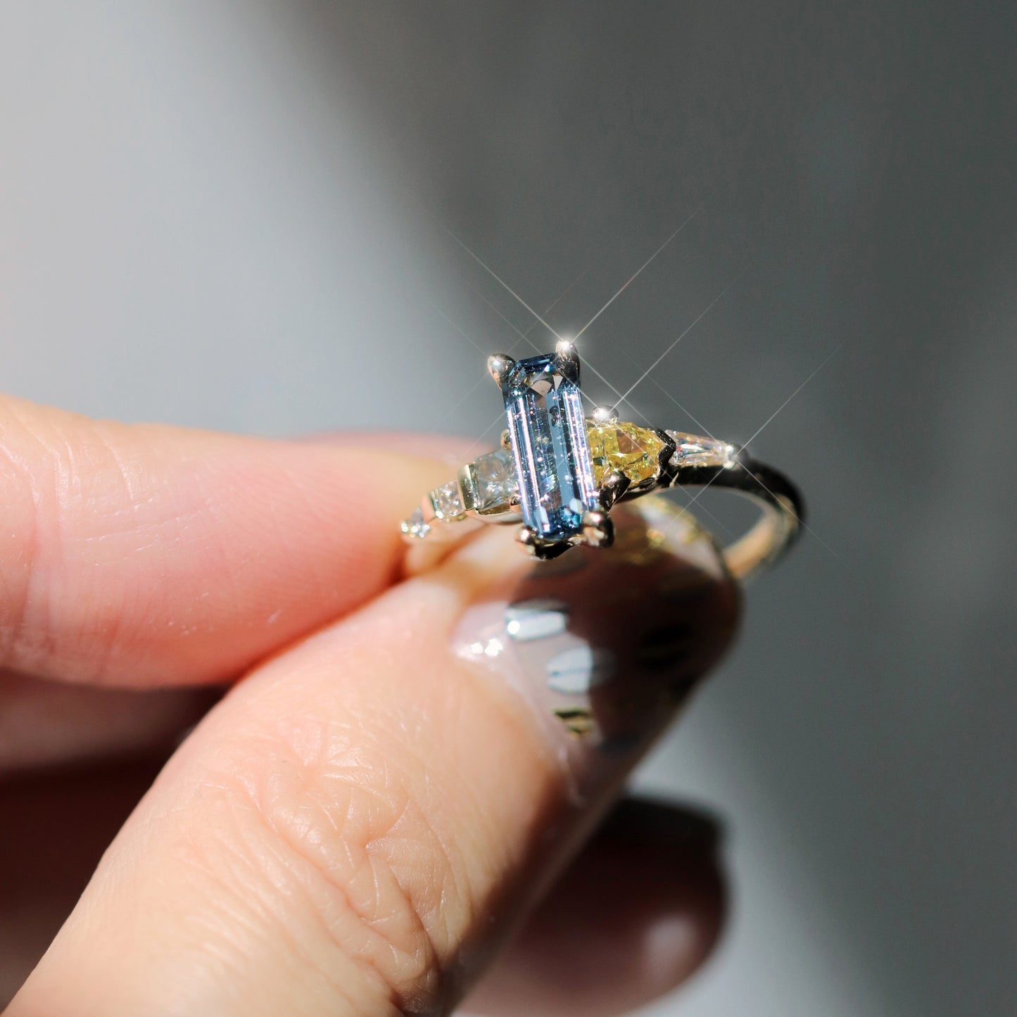 Ring Umba Sapphire Fancy diamond ring Cabinetofcuriosityjewellery
