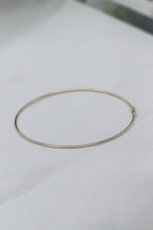 Super thin 14k solid gold bangle