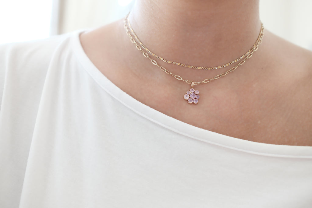 14k Yellow Gold Scalloped Paperclip Chain