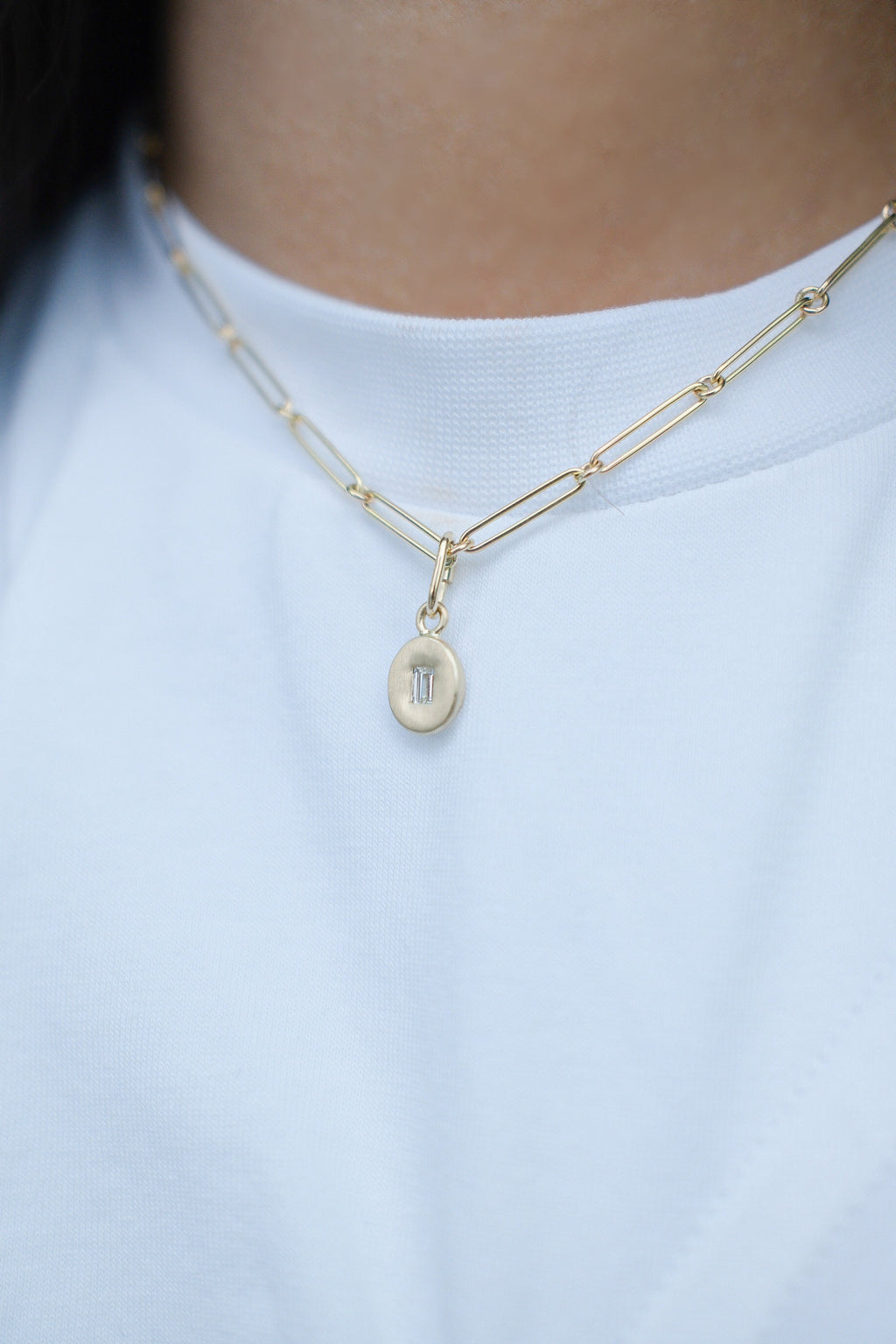 Baguette link chain ( Handmade )