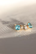 Apatite and Diamond Earrings