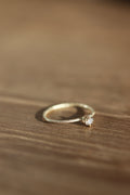 Fancy diamond single stone ring