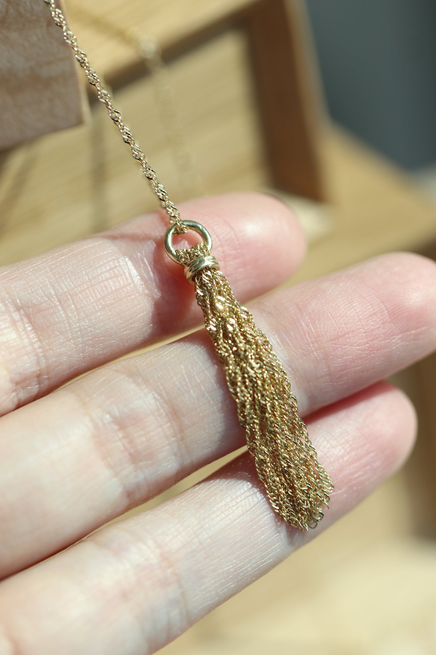 14k Tassel charm
