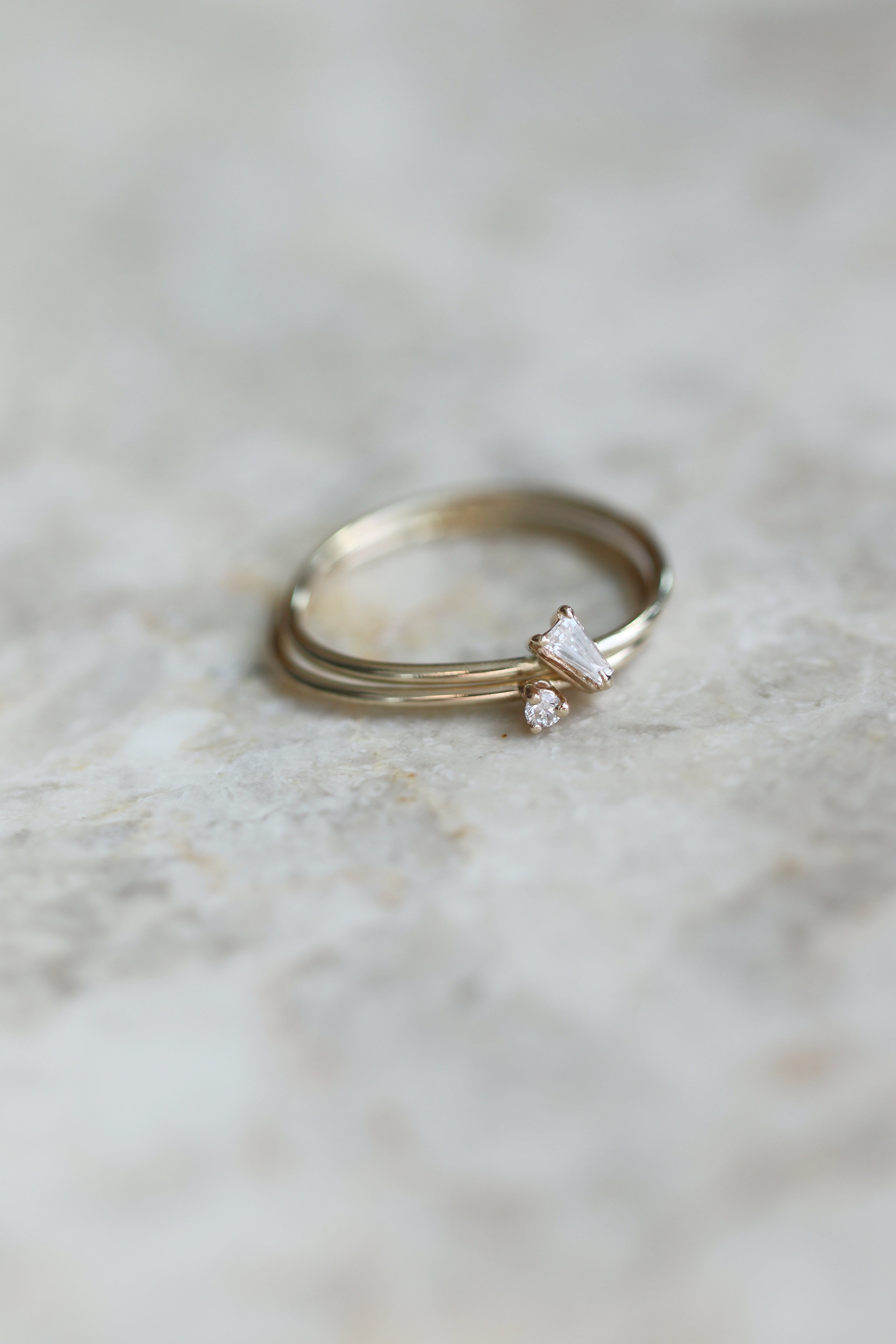 Tiny Diamond Baguette Set