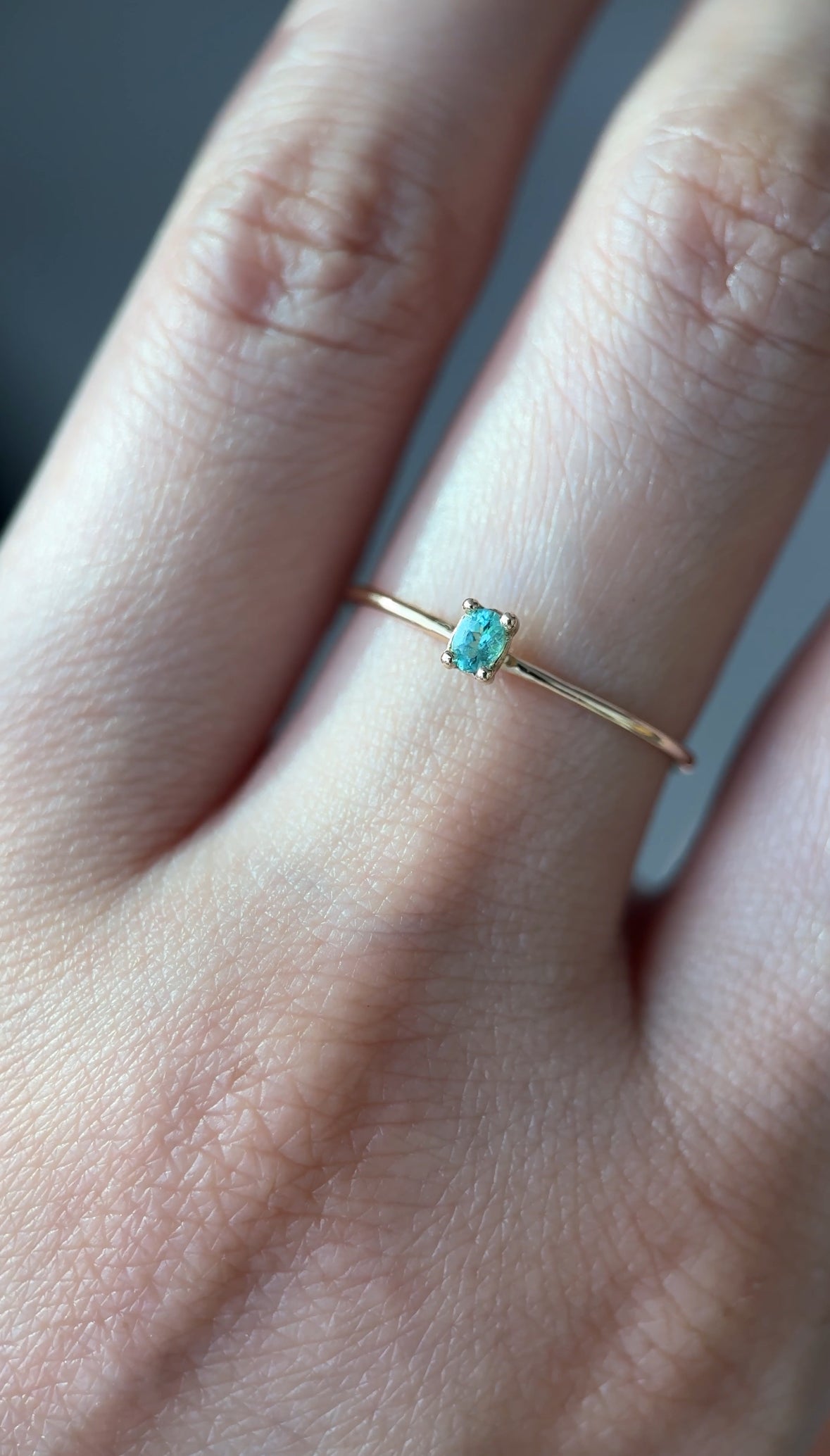 Tiny Paraiba Ring