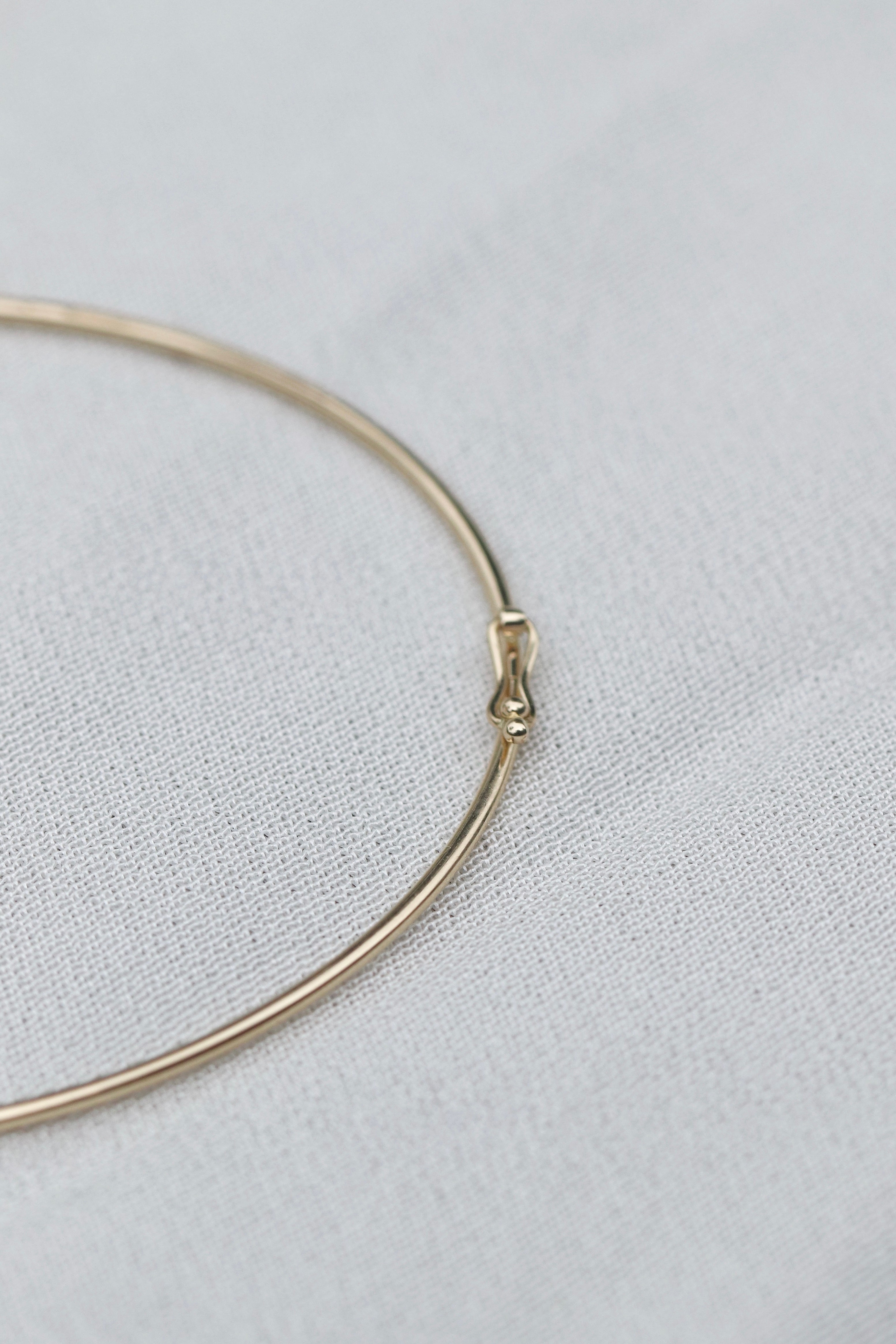 14k Solid Gold Super Thin Bangle