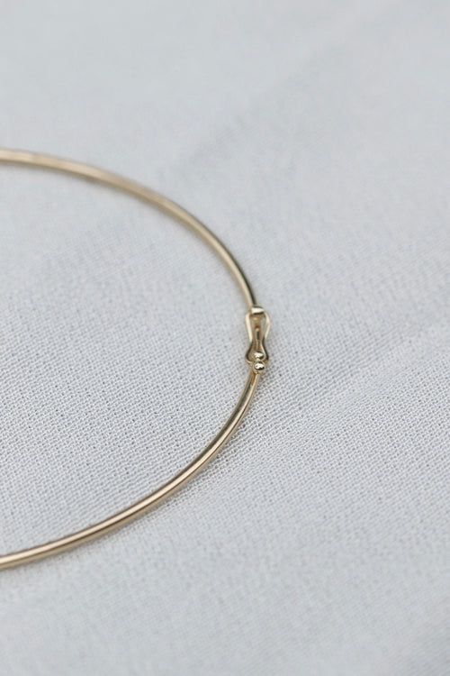14k Solid Gold Super Thin Bangle