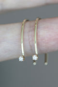 Petit diamond hook earrings