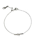 Scattered Diamonds Charm Bracelet (White Gold)
