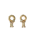 Mini Rustic Loop Pink Sapphire Earring