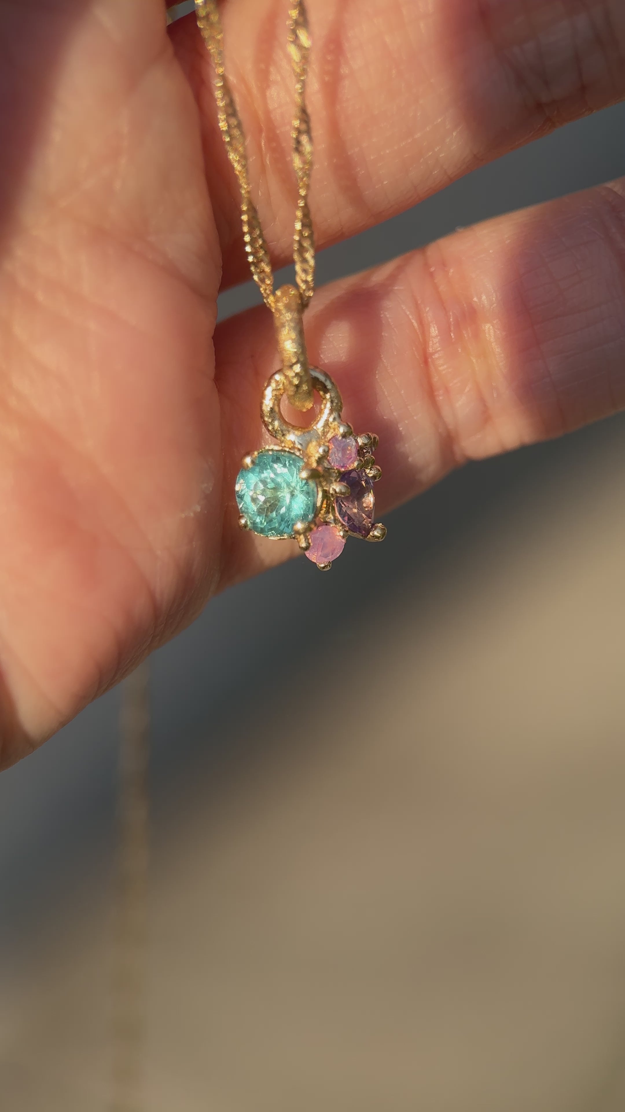 Apatite & Sapphire Necklace