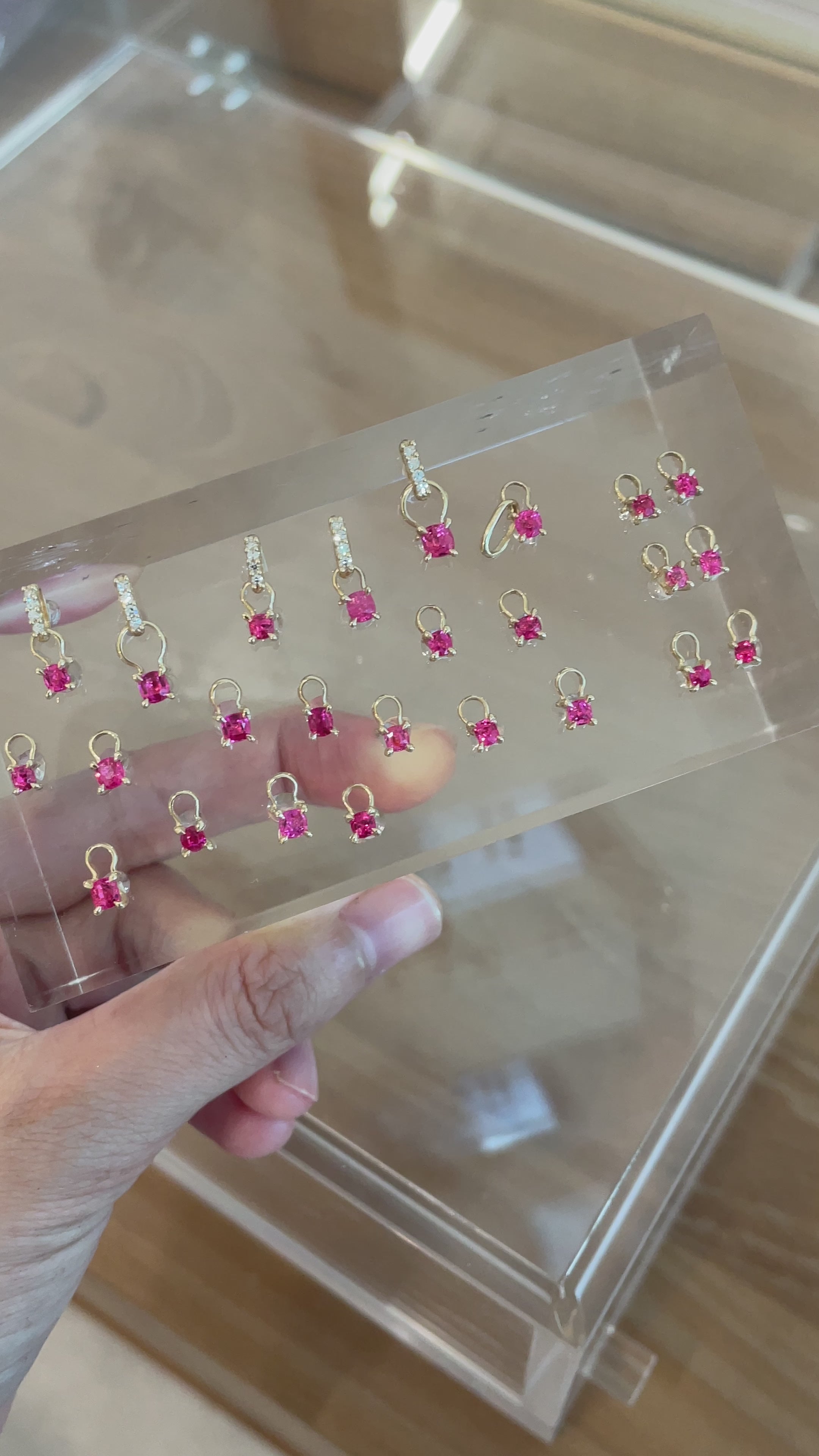 Red/Pink(Jedi) Spinel charms