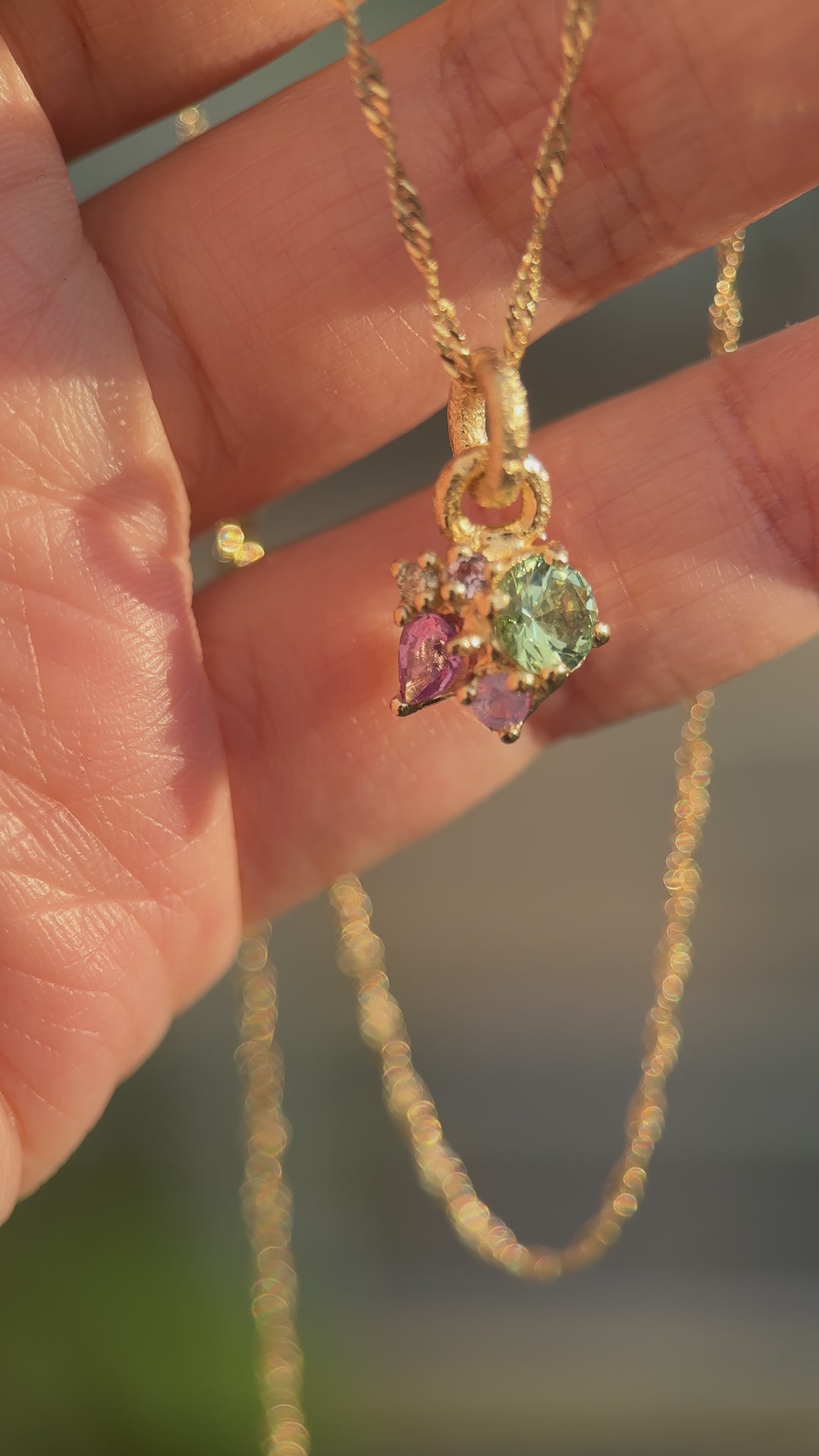 Tourmaline & Sapphire Necklace