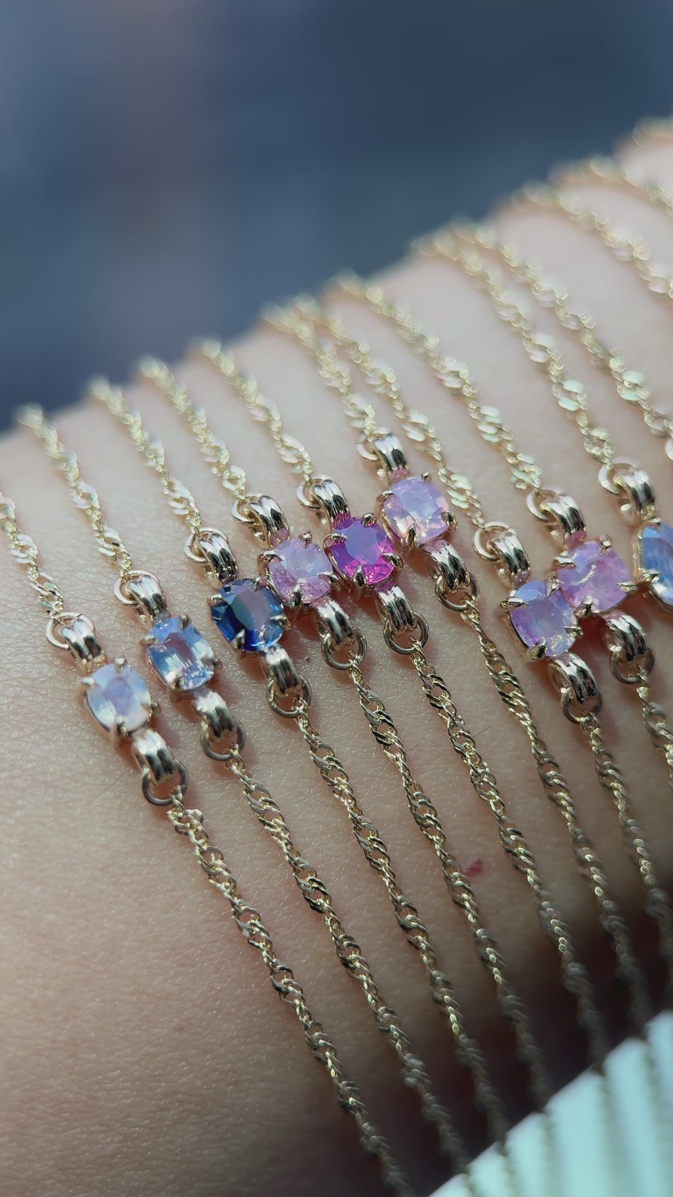 14k Yellow Gold Dreamy Sapphire III Bracelet 25.