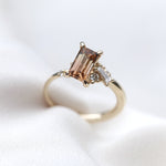 Tourmaline with Diamonds Ring