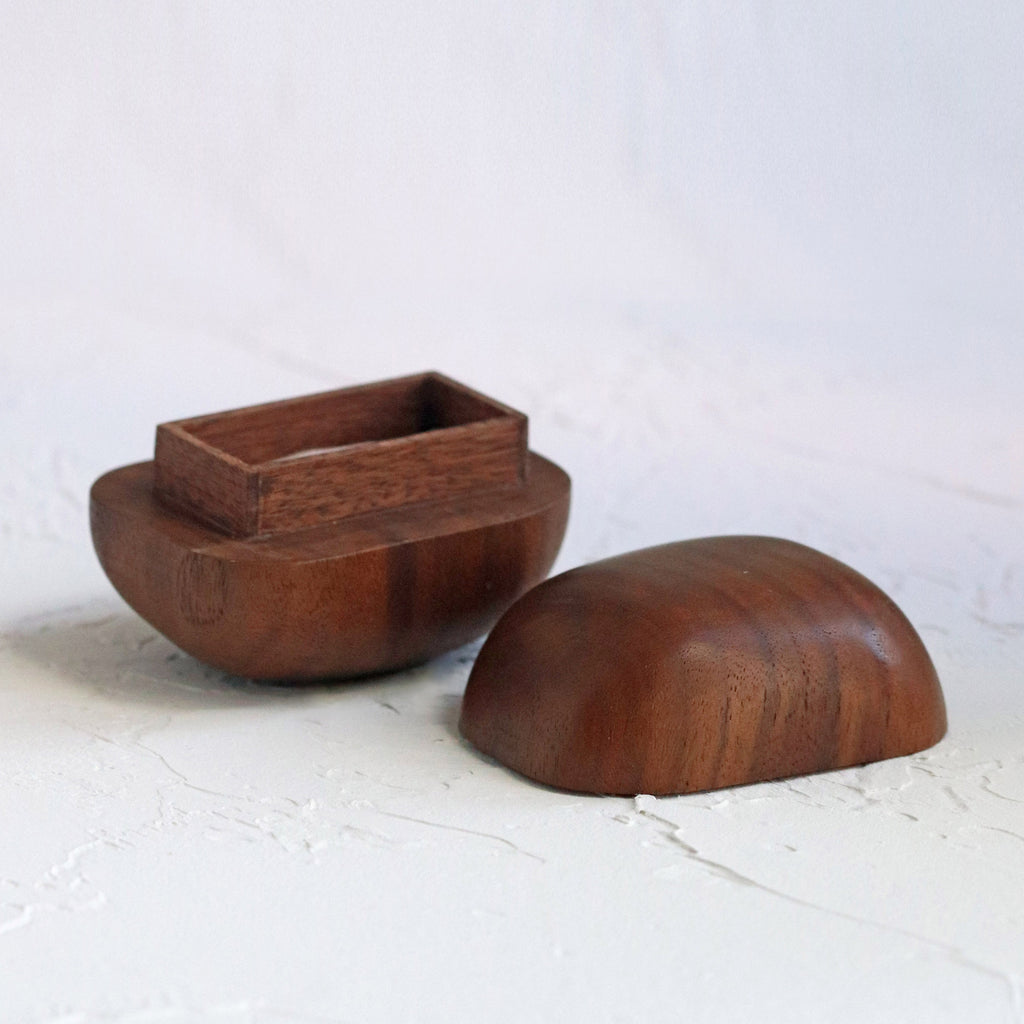 Handcrafted Solid Wooden Ring Box WB-02 ( Walnut Wood ) Cabinet of curiosity