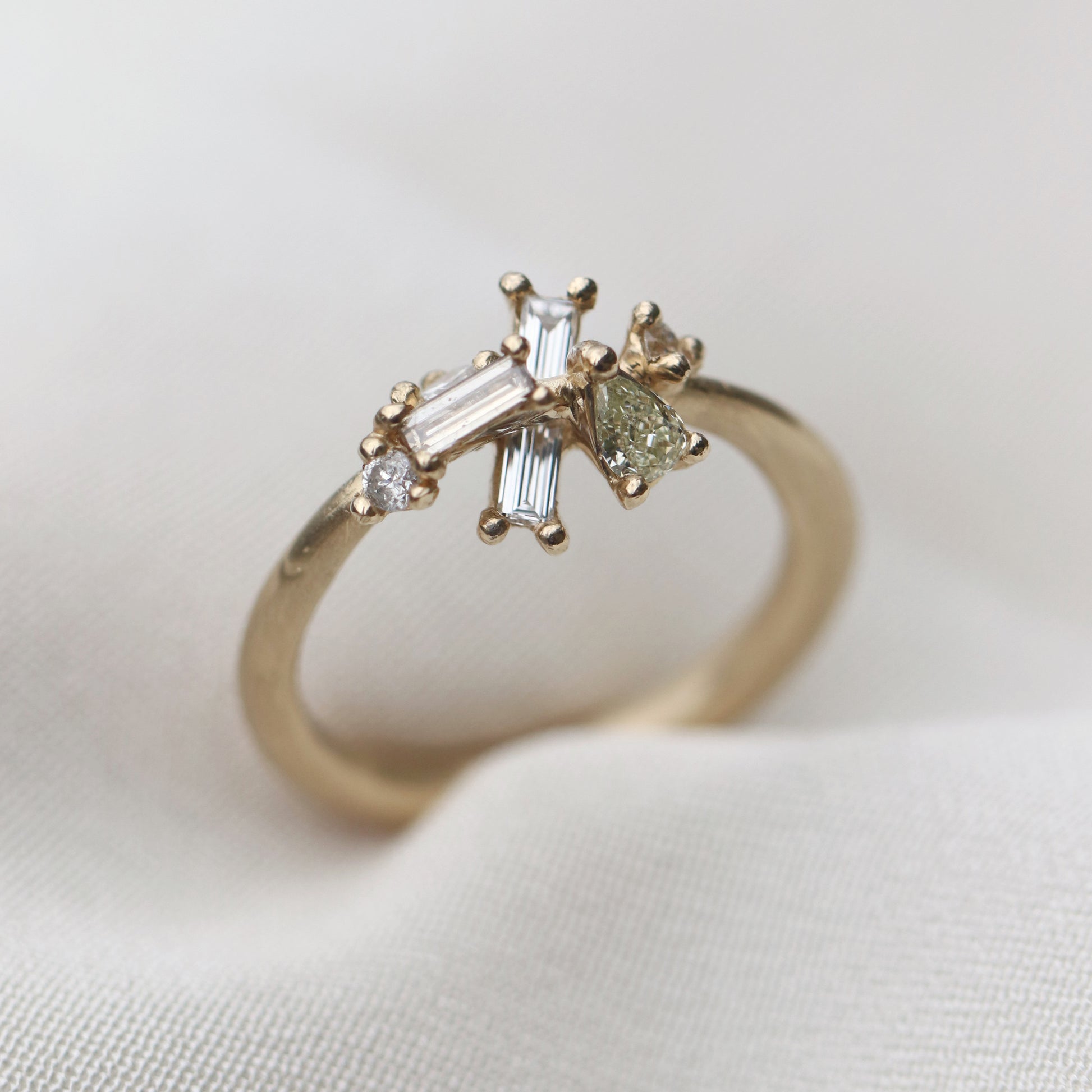 Ring Baguette Diamond Ring Cabinetofcuriosityjewellery
