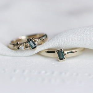 
            
                Load image into Gallery viewer, Wedding Bands - pyrite and slanted stone
            
        