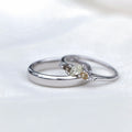 Wedding Bands - irregular stone and plain