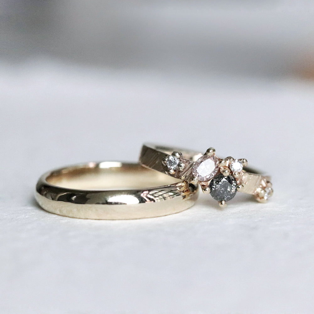 Wedding Bands - cluster and plain
