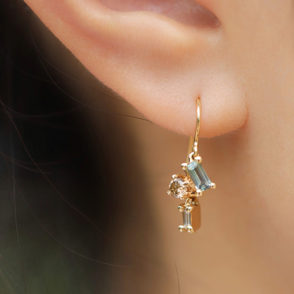 Dangling Orchard Earrings (Sapphire)