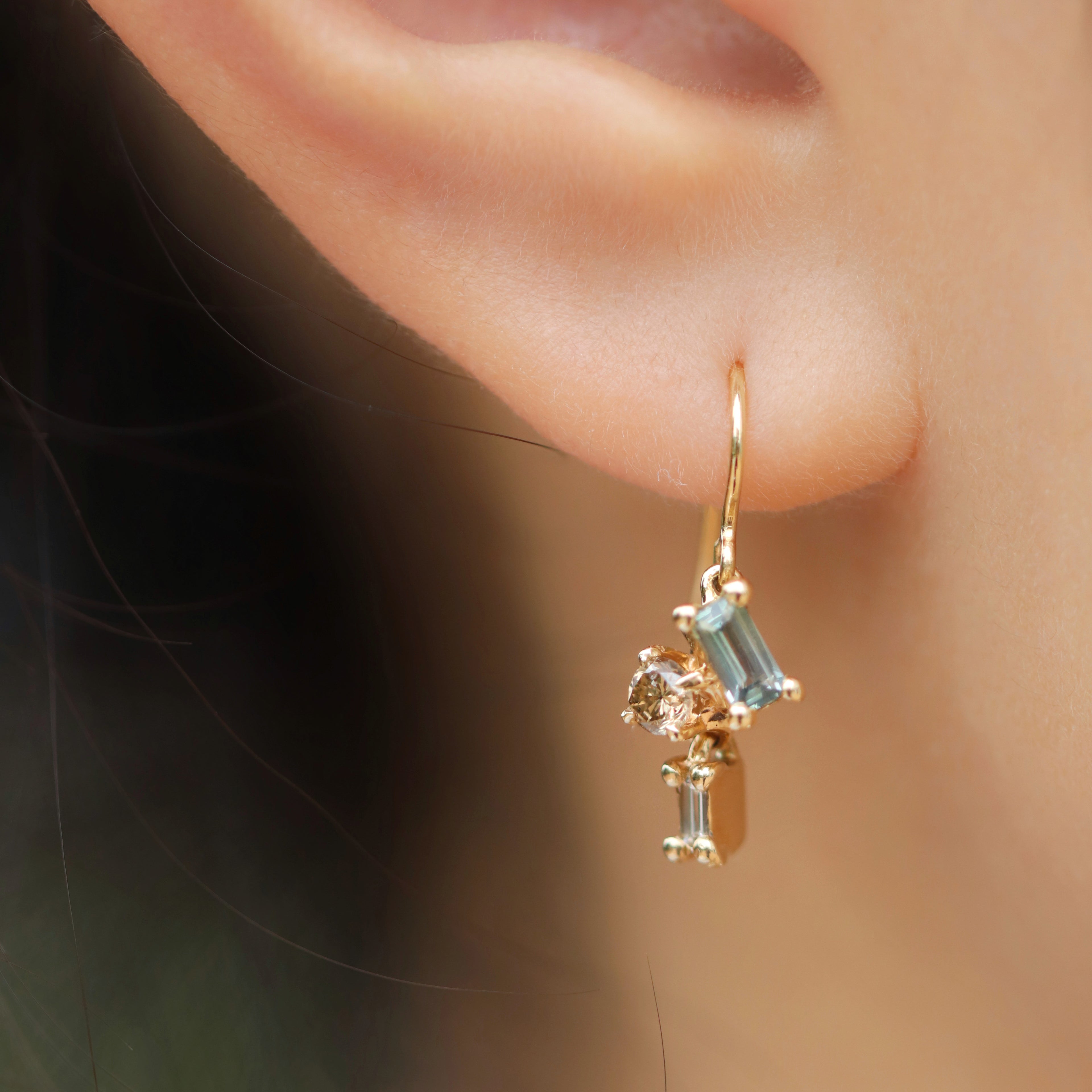 Dangling Orchard Earrings (Sapphire)