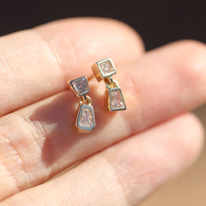 
            
                Load image into Gallery viewer, Dangling Duo Earrings (Diamonds)
            
        