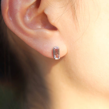 Stud Earrings (Elongated Tourmaline)