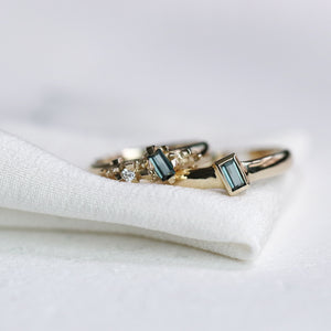 
            
                Load image into Gallery viewer, Wedding Bands - pyrite and slanted stone
            
        