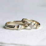 Wedding Bands - triple loop and moon and star