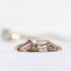 Ring Brown Diamond Stackable Ring Cabinetofcuriosityjewellery