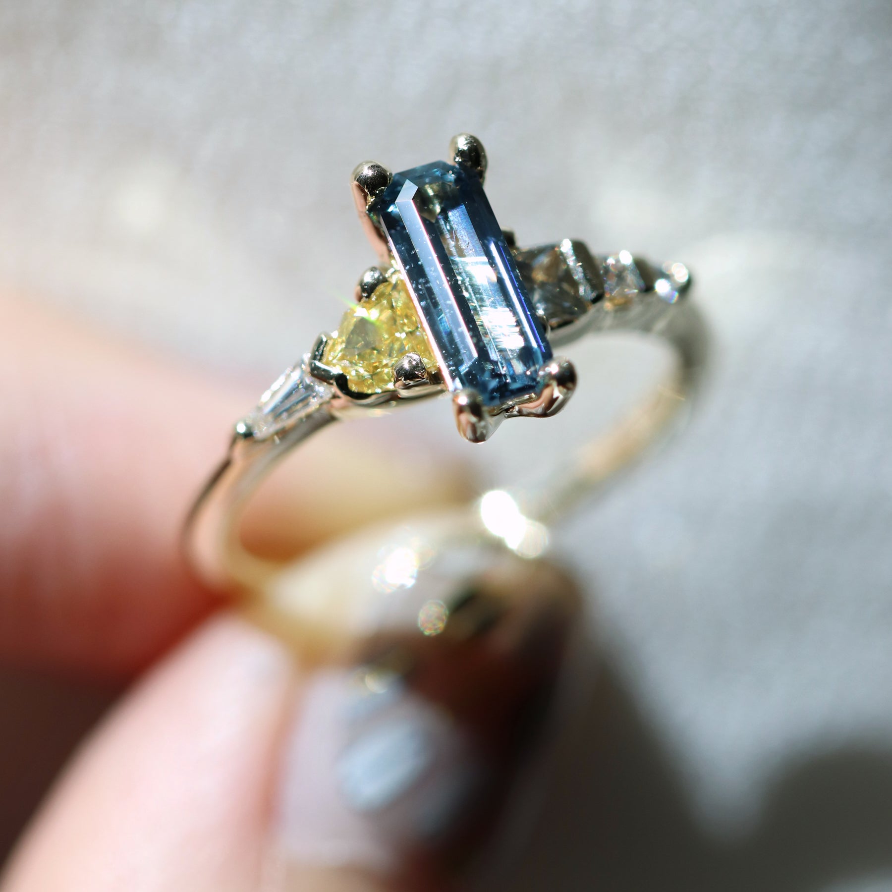 Ring Umba Sapphire Fancy diamond ring Cabinetofcuriosityjewellery