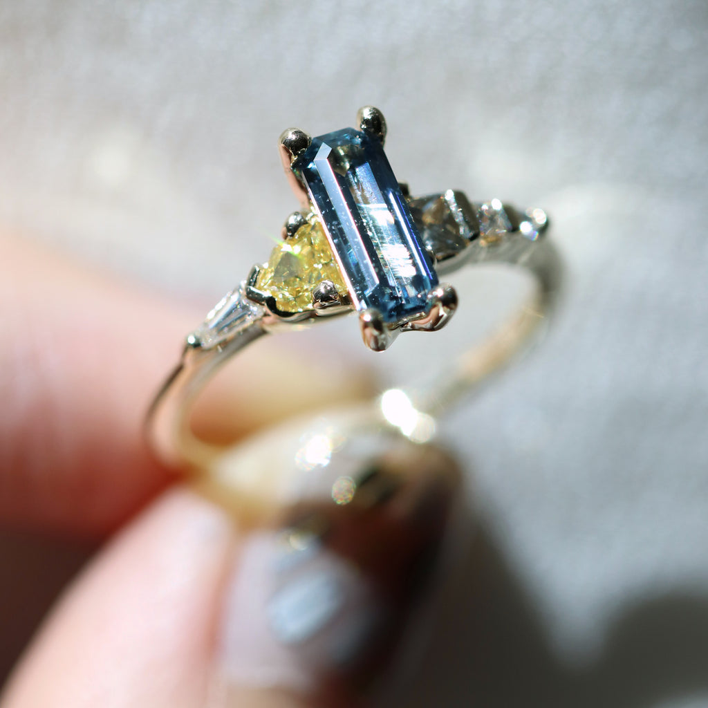 Ring Umba Sapphire Fancy diamond ring Cabinetofcuriosityjewellery